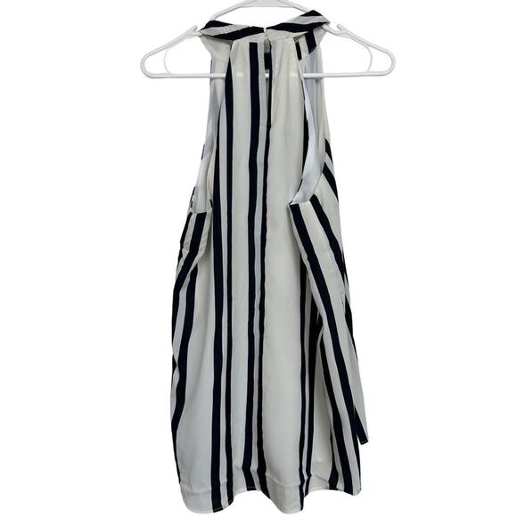NWOT Bishop + Young Striped High Neck Crop Tank in Navy Stripe, Size Large - Picture 4 of 8